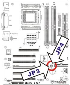 ABIT TH7 - JP3, JP4: connecteurs additionnels pour ports USB - 1