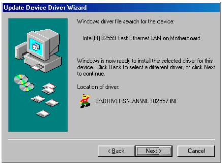 ABIT TH7 - Appendice d. installation des pilotes LAN sous windows® 98 se (option du constructeur) - 7