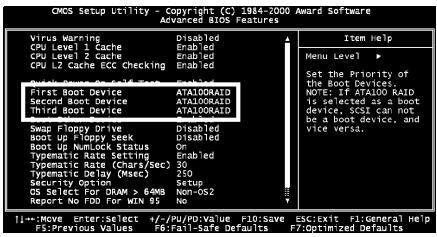 ABIT TH7 - 4-4. Configuration du BIOS pour le RAID - 1