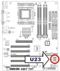 ABIT TH7 - CD1, CD2, AUX1: Connecteurs audio internes - 3