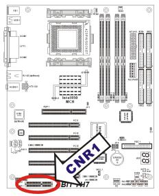 ABIT TH7 - (17). CNR1: slot pour carte CNR (communication & networking) - 1