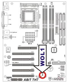 ABIT TH7 - (6). WOL1: connecteur wake-on-lan - 1