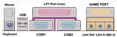 ABIT VA6 - KM1 Bas: connecteur Clavier PS/2 - 1