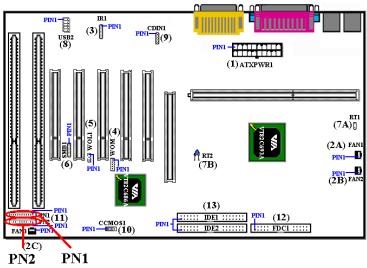 ABIT VA6 - Connecteurs PN1 et PN2 - 1