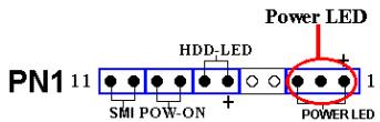 ABIT VA6 - PN1 (Pin 1-2-3-4-5): Connecteur Power Led - 1