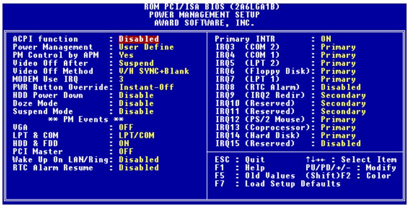 ABIT VA6 - 3-5. Menu du Power Management Setup - 2