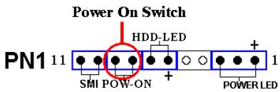 ABIT VA6 - PN1 (Pin 8-9): Connecteur Power On - 1
