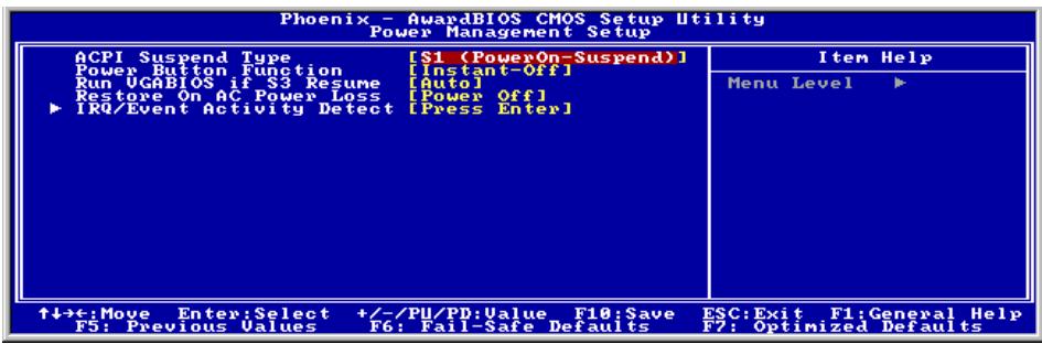 ABIT VI7 - 3-6. Power Management Setup - 1