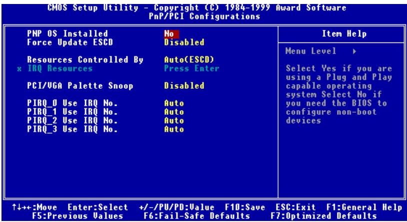 ABIT WB6 - 3-7. PnP/PCI Configurations - 1