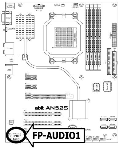 ABIT AN52 - Front Panel Audio Connection Header - 2