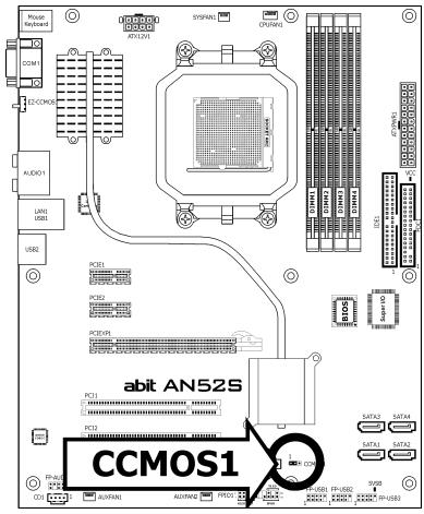 ABIT AN52 - CMOS Memory Clearing Header and Backup Battery - 1