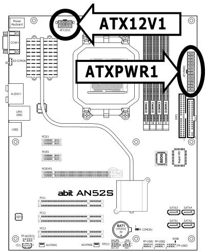 ABIT AN52 - ATX Power Connectors - 1