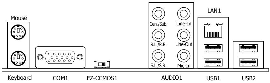 ABIT AN52 - Connecting Rear Panel I/O Devices - 1