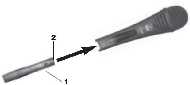 AKG D 3800 - Fig. 7: Come montare il modulo di trasmissione - 1