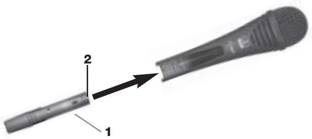 AKG D 3800 - Bauen Sie das Sendermodul ein: - 1