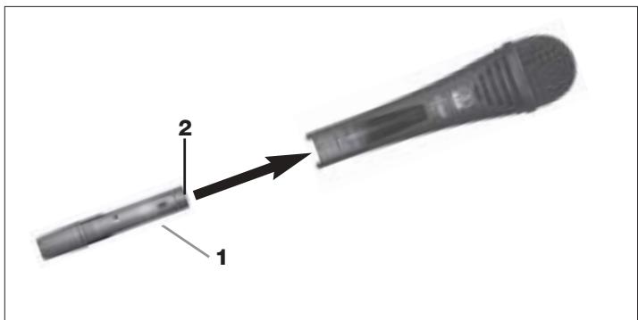 AKG D 3800 - Install the transmitter module: - 1