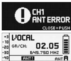 AKG DMS 700 - Zustands- und Warnmeldungen - 4