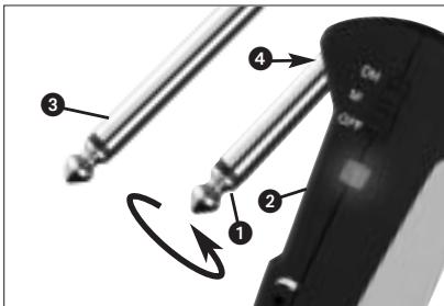 AKG GB 40 GUITARBUG - Instruments with Recessed Output Jacks (refer to fig. 4) - 1