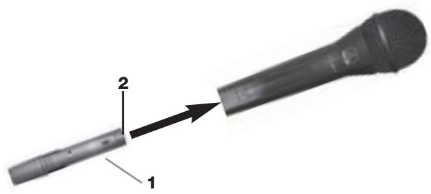 AKG D 880 - Montate il modulo di trasmissione: - 1