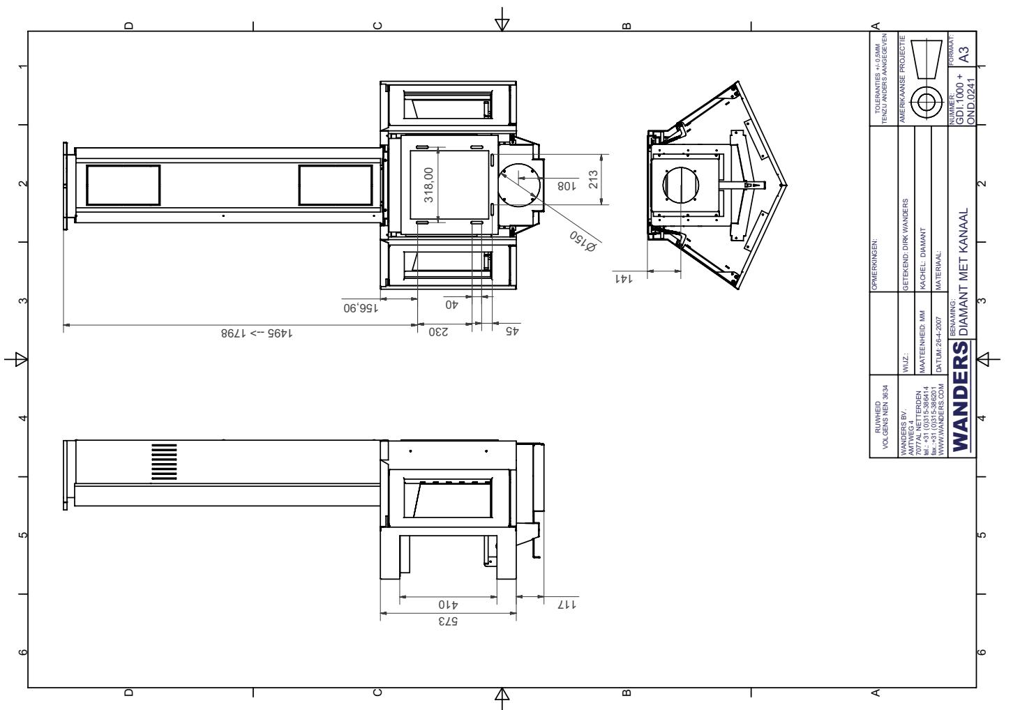 WANDERS DIAMANT - Technische tekeningen / Technical drawings Dessins techniques / Technische Zeichnungen - 3