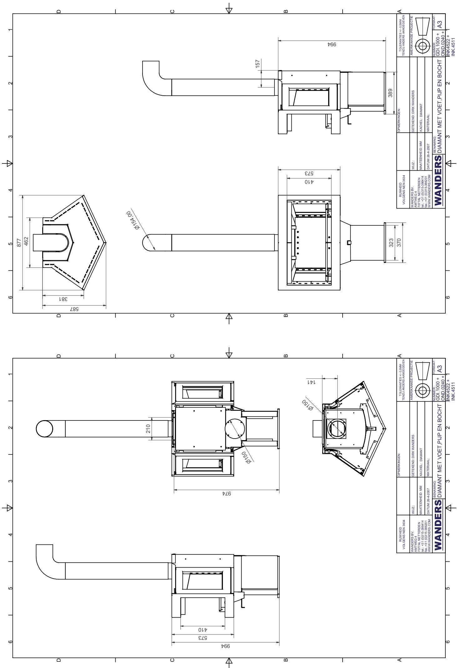 WANDERS DIAMANT - Technische tekeningen / Technical drawings Dessins techniques / Technische Zeichnungen - 4