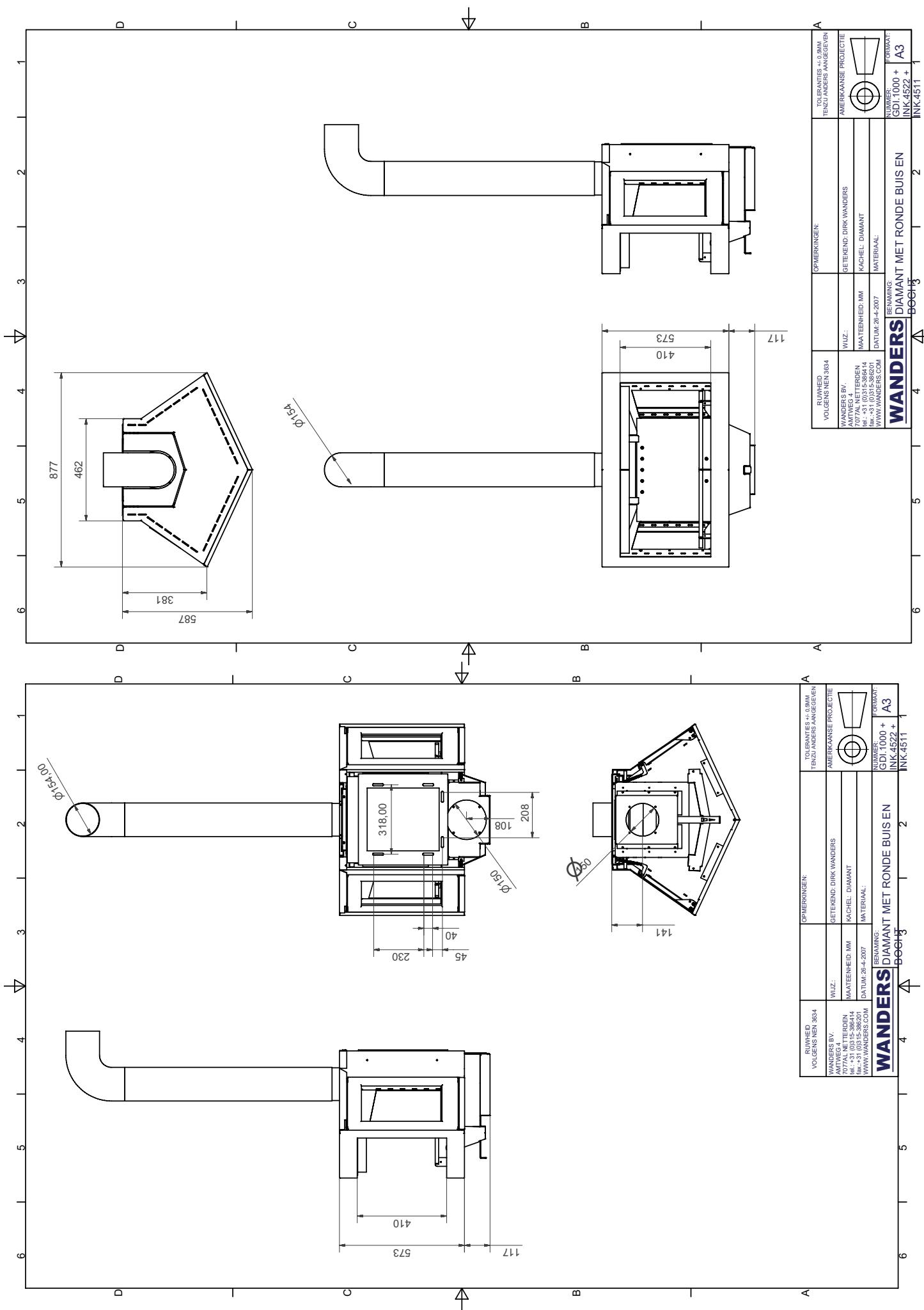 WANDERS DIAMANT - Technische tekeningen / Technical drawings Dessins techniques / Technische Zeichnungen - 1