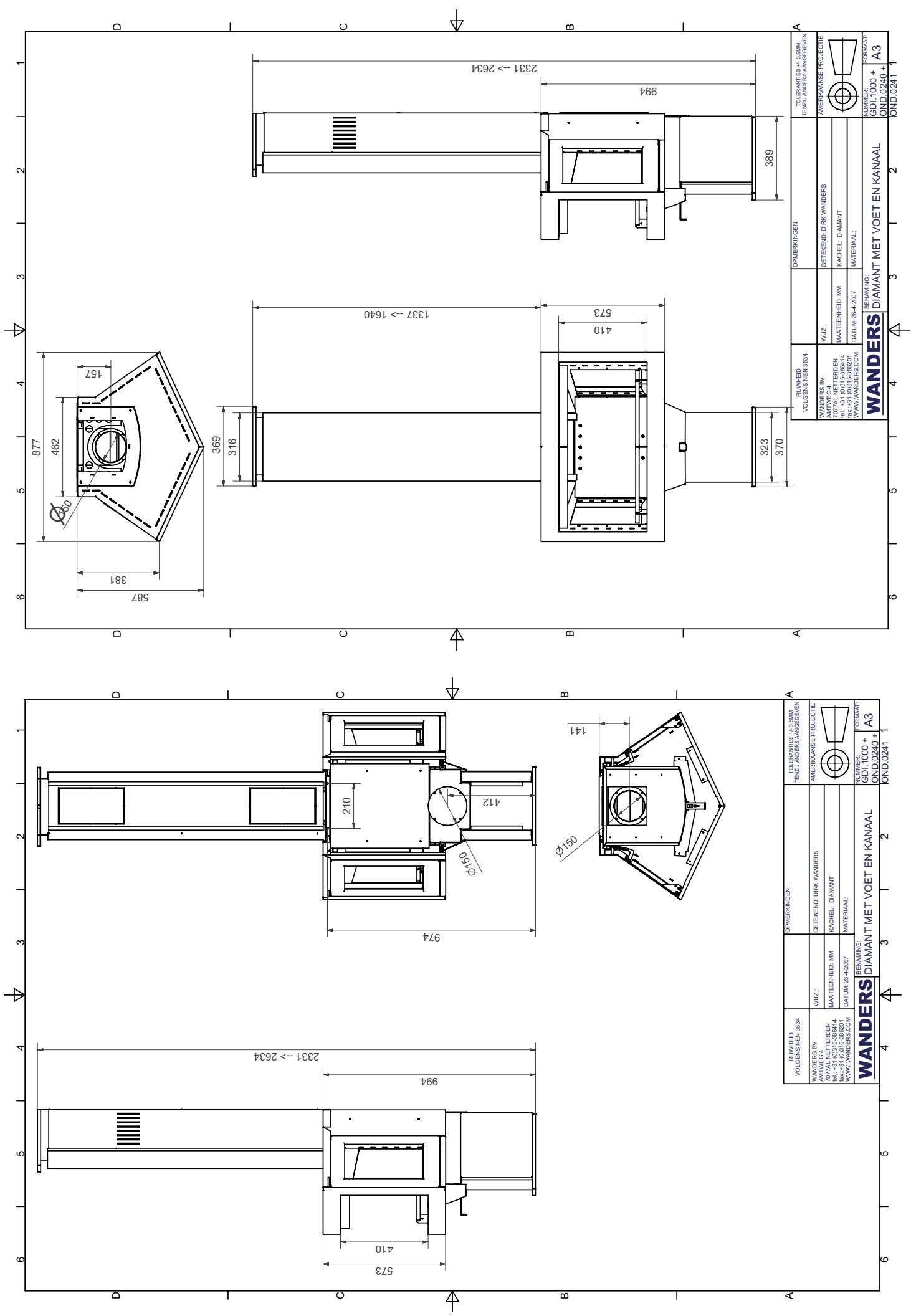 WANDERS DIAMANT - Technische tekeningen / Technical drawings Dessins techniques / Technische Zeichnungen - 5