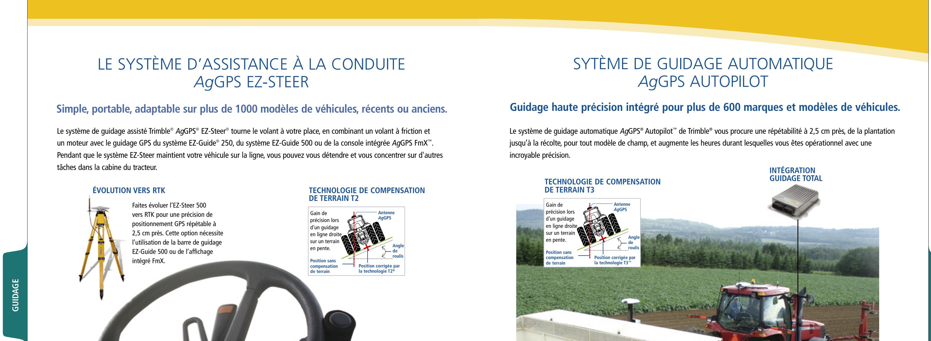 TRIMBLE AGGPS EZ-GUIDE - Options de contrôle d'outil - 3