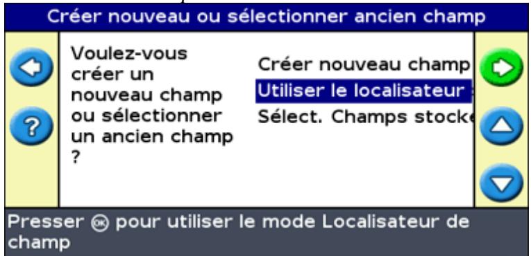 TRIMBLE EZ GUIDE 250 - Utiliser localisateur de champ - 1