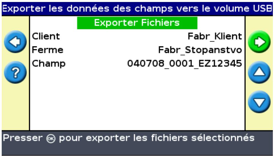 TRIMBLE EZ GUIDE 250 - Exportation de données - 1
