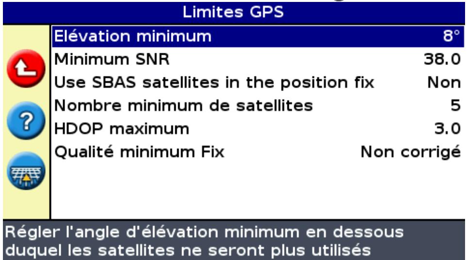 TRIMBLE EZ GUIDE 250 - Configuration des limites GPS - 1