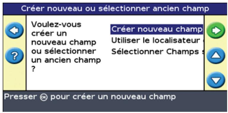 TRIMBLE EZ GUIDE 250 - Création d'un nouveau champ - 1