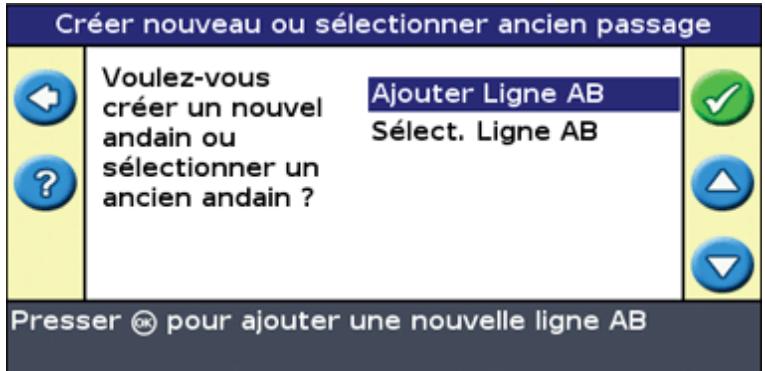 TRIMBLE EZ GUIDE 250 - Création d'une nouvelle ligne - 1