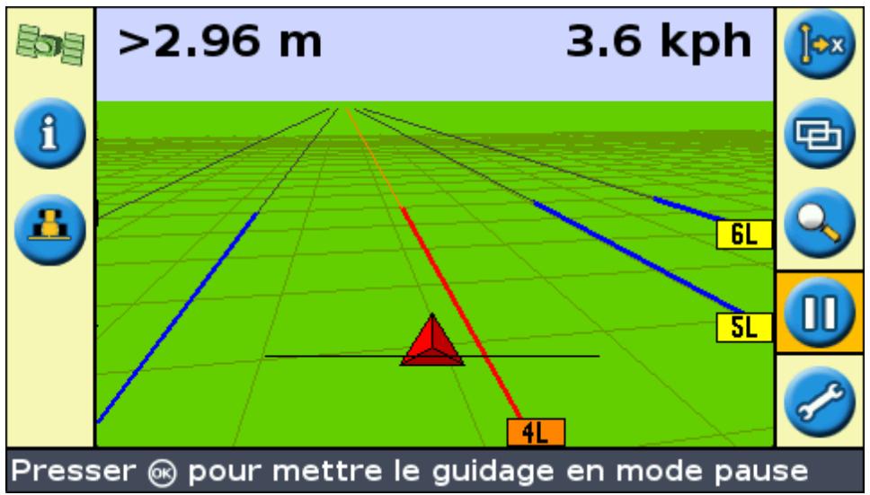 TRIMBLE EZ GUIDE 250 - Affichage à l'écran - 1