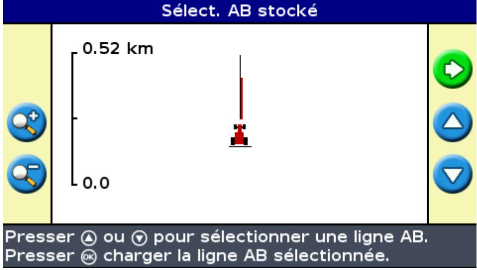 TRIMBLE EZ GUIDE 250 - Étape 1. sélection de la ligne AB - 1