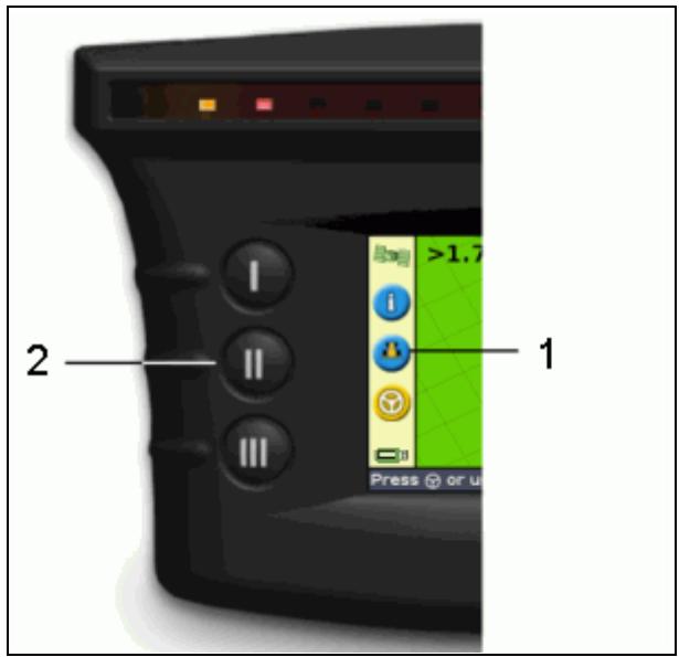 TRIMBLE EZ GUIDE 250 - Boutons de fonctions (sur la gauche) - 1