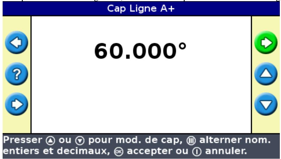 TRIMBLE EZ GUIDE 250 - Étape 3. Entrée d'informations supplémentaires sur les lignes (si nécessaire) - 1