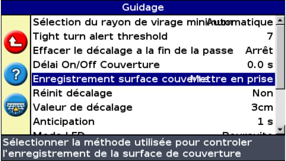 TRIMBLE EZ GUIDE 250 - Activation du commutateur sur la barre de guidage - 1
