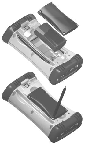 TRIMBLE NOMAD 900 - Mise en place de la batterie - 1