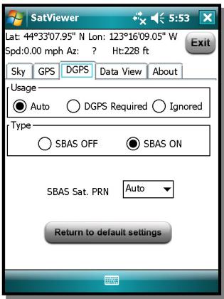 TRIMBLE NOMAD 900 - Onglet DGPS - 1