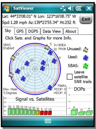 TRIMBLE NOMAD 900 - Onglet sky - 1