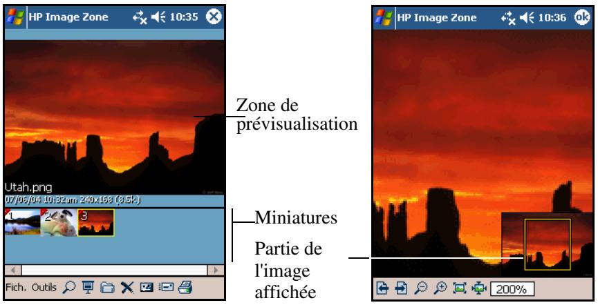 COMPAQ IPAQ RZ1700 - Affichage d'une image en mode plein écran - 1