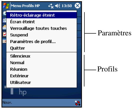 COMPAQ IPAQ RZ1700 - Utilisation de profils HP - 1