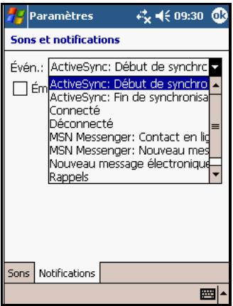COMPAQ IPAQ RZ1700 - Sons et notifications - 2
