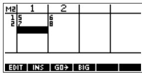 COMPAQ 39G PLUS - Arithmétique sur les matrices - 4