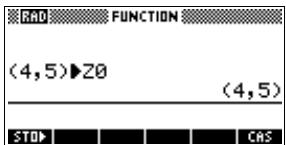 COMPAQ 39G PLUS - Mémorisation de nombres complexes - 2