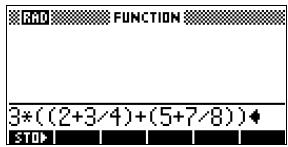 COMPAQ 39G PLUS - Calculs de fractions - 4