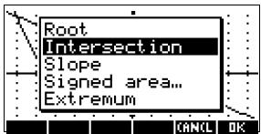 COMPAQ 39G PLUS - Trouver l'intersection des deux courbes - 2