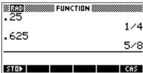 COMPAQ 39G PLUS - Conversion d'un nombre décimal en fraction - 2