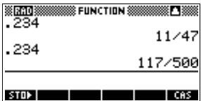 COMPAQ 39G PLUS - Définir la précision des fractions - 4